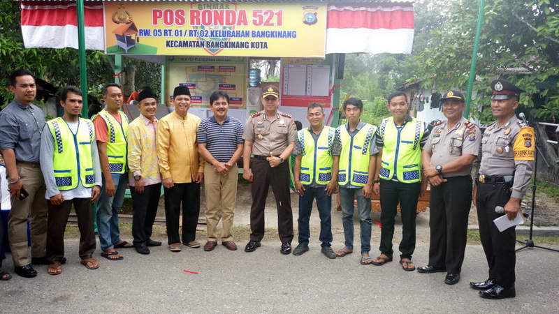 Kapolres Kampar Resmikan Pos Ronda RW 05 Kelurahan Bangkinang